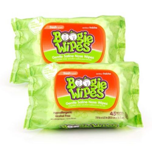 Boogie Wipes® 2-Pack 45-Count Saline Wipes in Fresh Scent - NO COLOR - 90 CT