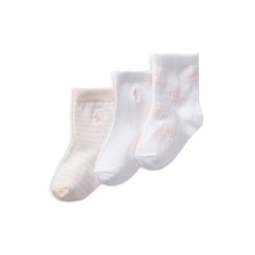 Girls' Essential Tossed Bear Socks, Pack of 3 - Baby