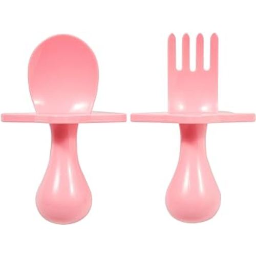 Baby Silverware Baby Fork Toddler Forks Toddler Utensils, BPA Phthalates-Free, Dishwasher and Sterilizer Safe, Pink