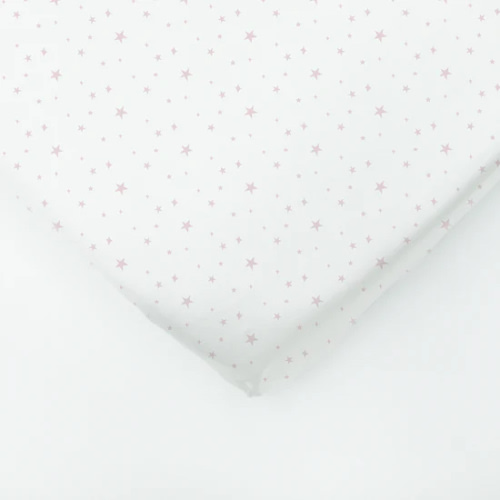 Silk Crib Sheet | Pink Stars