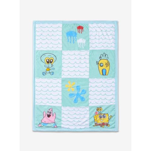 SpongeBob SquarePants Bikini Bottom Chibi Quilted Baby Blanket - BoxLunch Exclusive