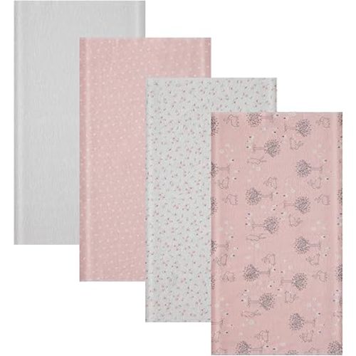 Cudlie 4 Pack Receiving Blankets: Ultra-Soft Essentials for Baby Boys and Girls, Swaddling, Cuddling and Nursing. Multipack for Infants, Newborns and Babies. Perfect for Baby Showers and Everyday