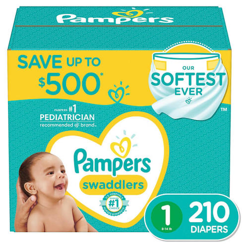 Pampers Swaddlers Diapers, Sizes Newborn-8 - Sam's Club