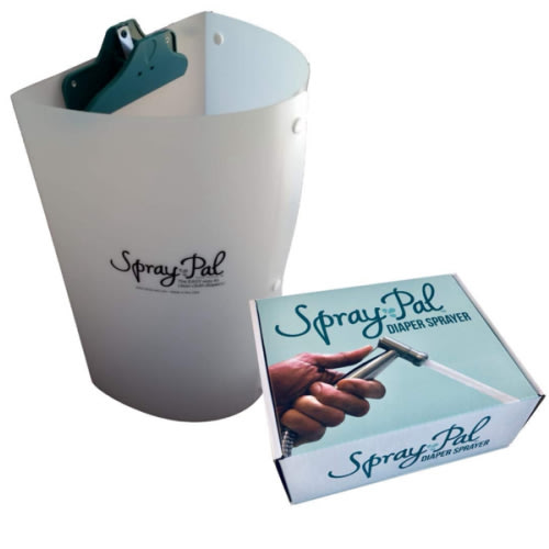 Premium Cloth Diaper Cleaning Kit – Patented Splatter Shield Made in USA + High Pressure Sprayer. Best Starter Bundle for Mess-Free Diaper Spray Cleanup.