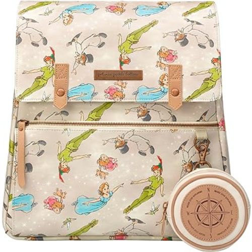 Petunia Pickle Bottom Meta Backpack | Baby Bag | Diaper Bag Backpack for Parents | Stylish Bag & Organizer | Comfortable, Spacious, & Sleek for On The Go Moms & Dads | Disney Off to Never Land