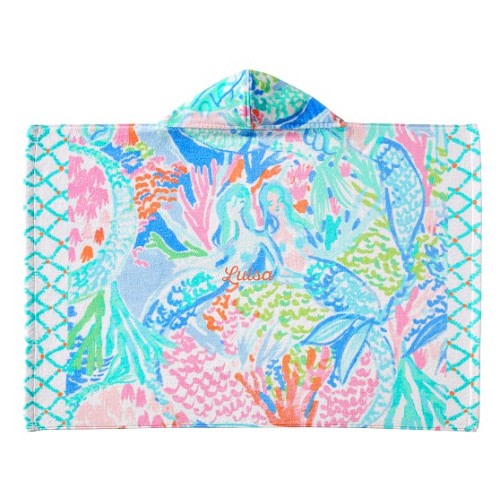 Lilly Pulitzer Mermaid Cove Hooded Beach Towel | Pottery Barn Kids