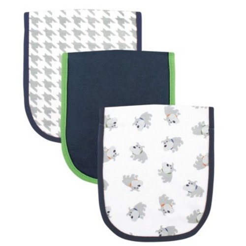 Luvable Friends Baby Boy Cotton Burp Cloths with Fiber Filling 3pk, Dog, One Size
