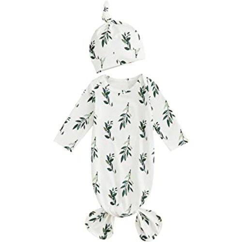 Infant Newborn Baby Girls Floral Sleep Gown Headband Sleepwear Romper Sleeping Bags Outfits
