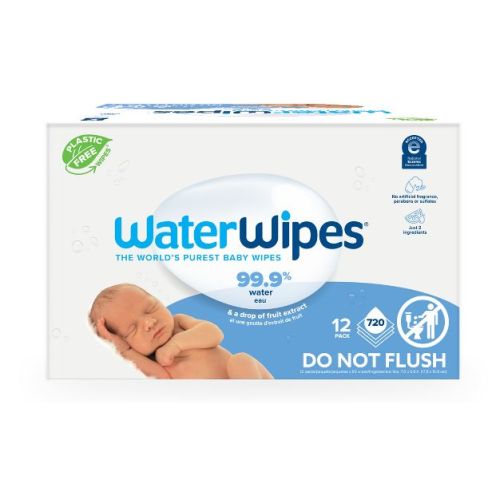 WaterWipes Plastic-Free Original Unscented 99.9% Water Based Baby Wipes - 540ct