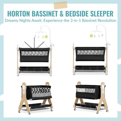Dream On Me Horton Bassinet & Bedside Sleeper