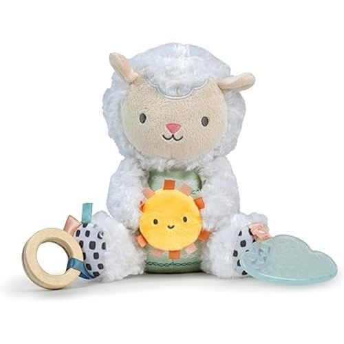 Ingenuity Calm Springs Plush Activity Pal BPA-Free Cloud Teether, Multi-Texture Fabrics, Sheppy