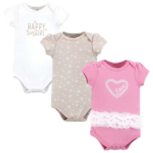 Hudson Baby Infant Girl Cotton Bodysuits, Love Daisy Tutu, 0-3 Months