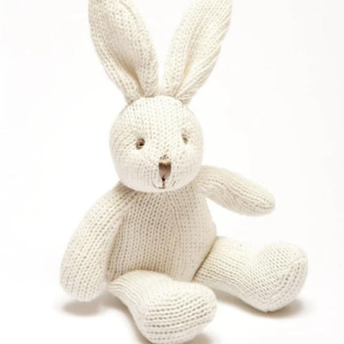 Organic Knitted Bunny Rattle