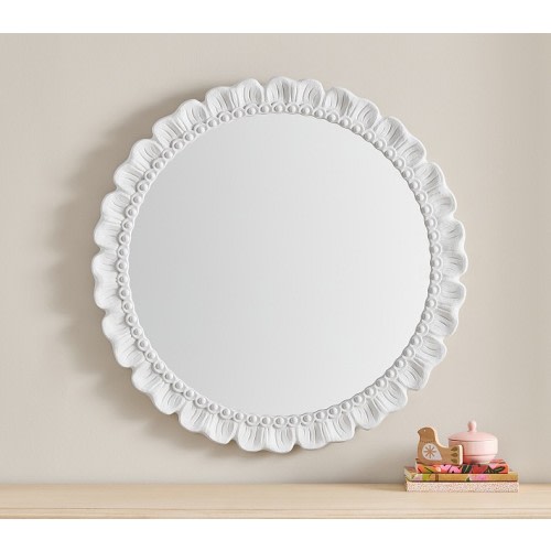 Ruffle Round Mirror (30")