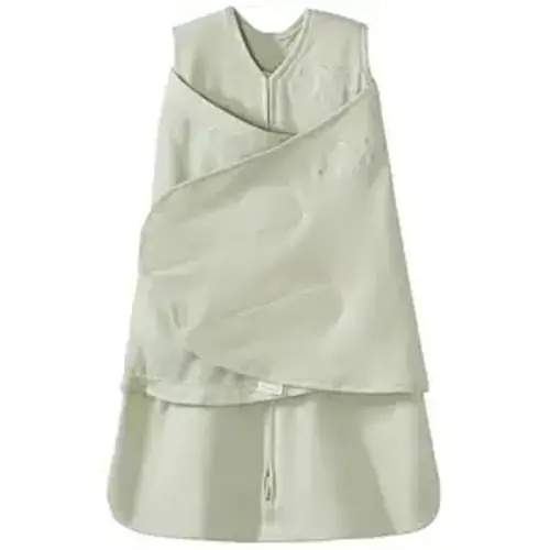 HALO 100% Cotton Sleepsack Swaddle, 3-Way Adjustable Wearable Blanket, TOG 1.5, Sage, Small, 3-6 Months