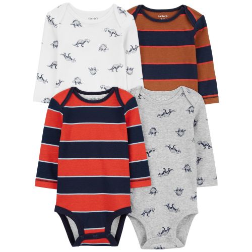 Baby 4-Pack Long-Sleeve Bodysuits - Carter's | Carter's