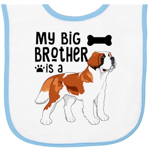inktastic My Big Brother Is a Saint Bernard Baby Terry Cloth Bib