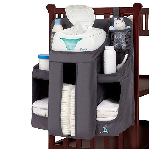 Hanging Diaper Organizer for Changing Table and Cribs, Diaper Stacker and Nursery Organizer, Hanging Diaper Caddy Baby Essentials