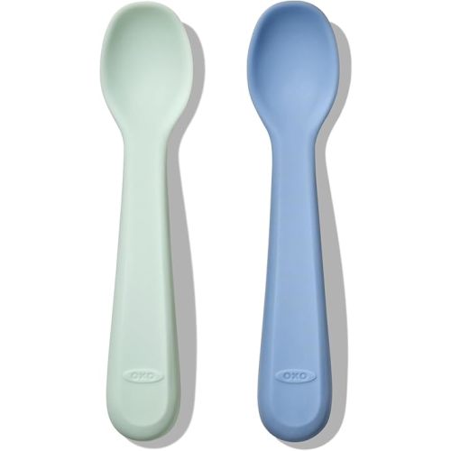 OXO Tot Silicone Spoons 2 Pack - Dusk and Opal