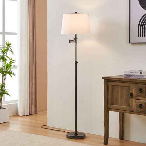 House of Hampton® Aleinah 64.5'' Adjustable Height Swing Arm Floor Lamp & Reviews | Wayfair