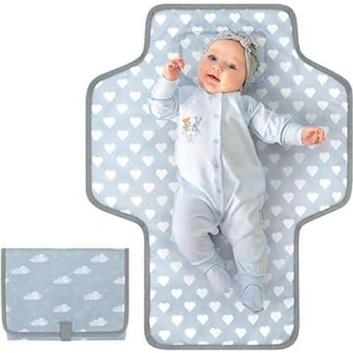 Accmor Portable Diaper Changing Pad, Waterproof Baby Changing Mat, Foldable Travel Diaper Changing Pads for Baby, Baby Essentials Shower Registry Gifts