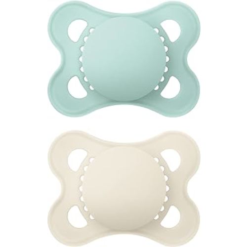 MAM Original Matte Baby Pacifier, Nipple Shape Helps Promote Healthy Oral Development, Sterilizer Case, 2 Pack, 0-6 Months, Unisex,2 Count (Pack of 1)