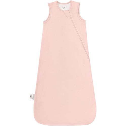 Supersoft Rayon Made from Bamboo Sleep Sack 6-12 Months 0.5 Tog Lightweight Toddler Sleep Sack Baby Wearable Blanket with 2-Way Zipper Summer Unisex Sleeping Bag for Babies - Pink