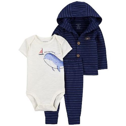 Baby Boy Carter's 3-Piece Whale Bodysuit, Little Cardigan, and Pants Set