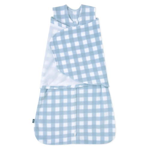 HALO, Swaddle Micro-Fleece Tog 3.0, Small, Gingham Blue