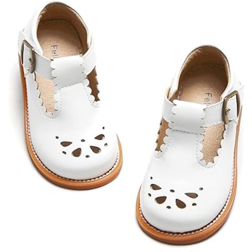 Felix & Flora Toddler Little Girl Mary Jane Dress Shoes - Ballet Flats for Girl Party School Shoes