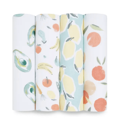 Essentials Cotton Muslin Swaddles 4 Pack | aden + anais