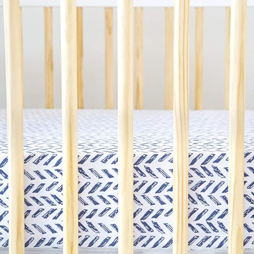 Burt's Bees Baby - Fitted Crib Sheet, Boys & Unisex 100% Organic Cotton Crib Sheet for Standard Crib and Toddler Mattresses (Guide the Way)28x52 Inch (Pack of 1)