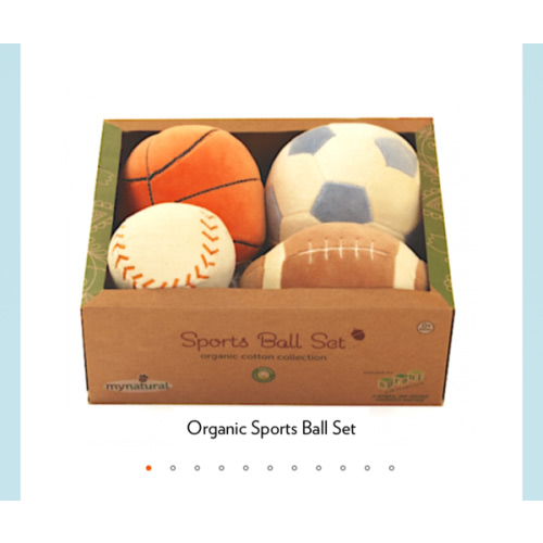 Organic, Plush Sports Ball Set, exclusive to Sprout San Francisco