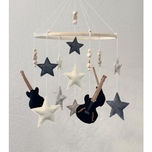 Guitar Baby Mobile | Guitar Nursery Decor | Music Baby Mobile | Guitar Baby Shower Gift | Musician Baby Mobile | Guitar Decor | Music Decor