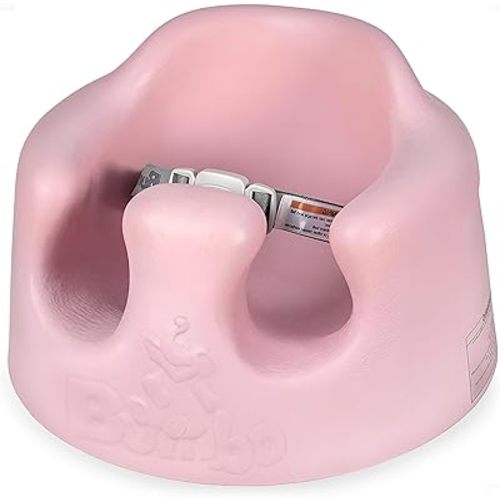 Bumbo Baby Floor Seat, Portable Sit Up Activity and Eating Chair, Cradle Pink