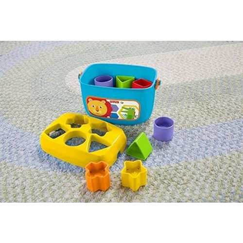 Fisher-Price Stacking Toy Baby’s First Blocks Set of 10 Shapes for Sorting Play for Infants Ages 6+ Months