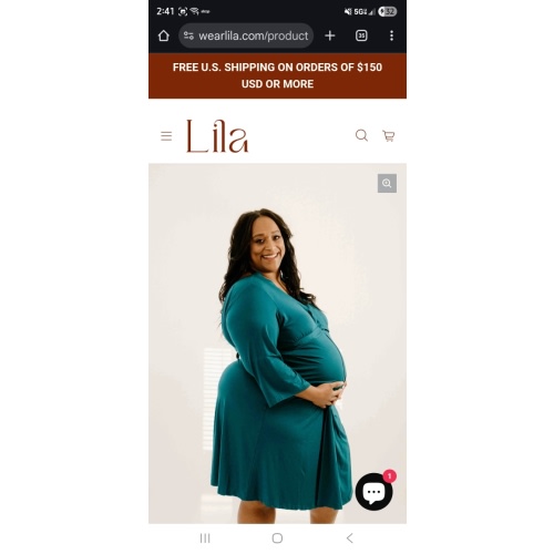 Lila Labor & Postpartum Gown in Deep Teal