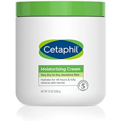 Body Moisturizer by CETAPHIL, Hydrating Moisturizing Cream for Dry to Very Dry, Sensitive Skin, NEW 20 oz, Fragrance Free, Non-Comedogenic, Non-Greasy
