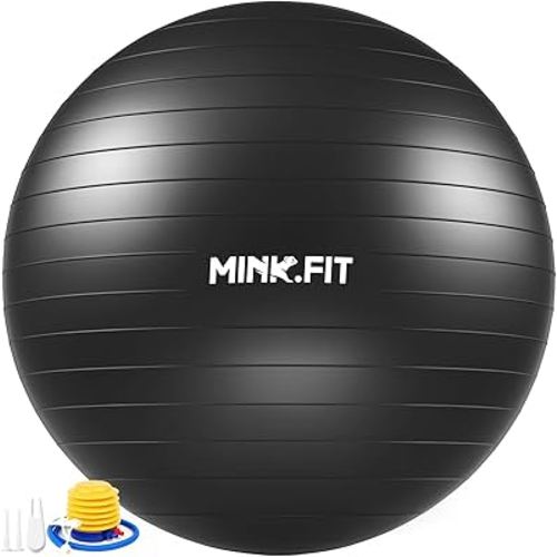 Yoga Ball, Anti-Slip Stability Exercise Ball for Pilates, Extra Thick Birthing Ball for Pregnancy, Fitness, Gym Ball for Core Workouts, Balance, and Physical Therapy