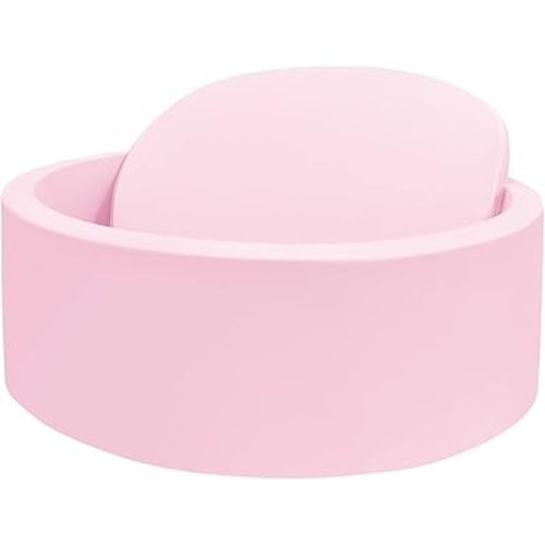 Ball Pit for Toddlers, 35.4"x 11.8" Foam Ball Pits, Indoor Soft Round Baby Playpen for Children, Ideal Gift for Toddlers, Pink, (Balls not Included)