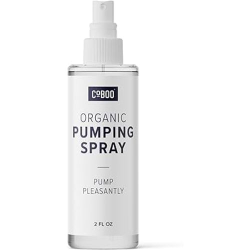Organic Breast Pumping Spray 2oz, Supports Essential Breast Pump moisturization, Helps Sore Nipples & Clogged Ducts, Breast Pump Lubricant, Pump Spray for Flanges, Vegan, Natural & Lanolin Free
