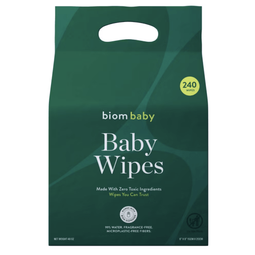 Biom 99% Water Hypoallergenic Baby Wipes -Fragrance Free - 240ct: Face, Hands, Nose, Whole Body, Diaper Area