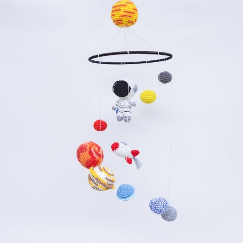 Crib Mobile Outer space mobile baby Spacean galaxy mobile hanging decor,Nursery space mobile,crochet planets baby mobile,Solar System mobile