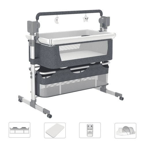 Automatic Rocking Recliner Crib Basket Baby Safe Bed For Infant Newborn Unisex