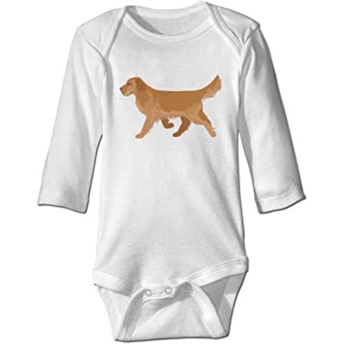 Cute Golden Retriever Baby Creeper Romper Infant One-Piece Long Sleeve Bodysuit