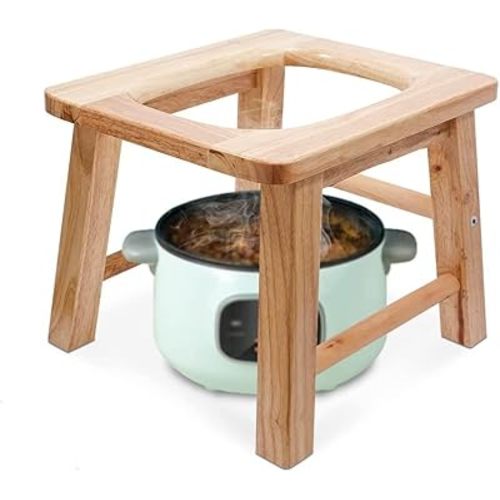Wood Yoni Steaming Seat wooden steam Seat with four legs,Steaming Chair V Steam at Hom eattachment H 14.7in,Wood Yoni Steaming Seat for women v steam (No Steamer)