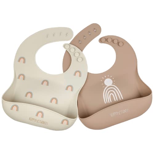 Hippypotamus Silicone Baby Bibs - Soft Waterproof Bibs for Babies & Toddlers