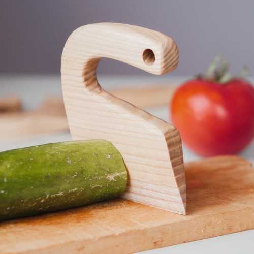 Montessori Toddler Knife - Wooden Kids Knife for Safe Cooking - First Knife for Children - Learning Kitchen Tool, Toddler Wooden Knife