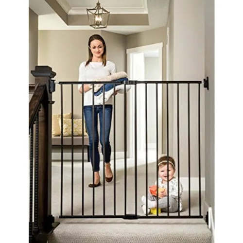 Extra Tall Top of Stair Safety Gate - Black
