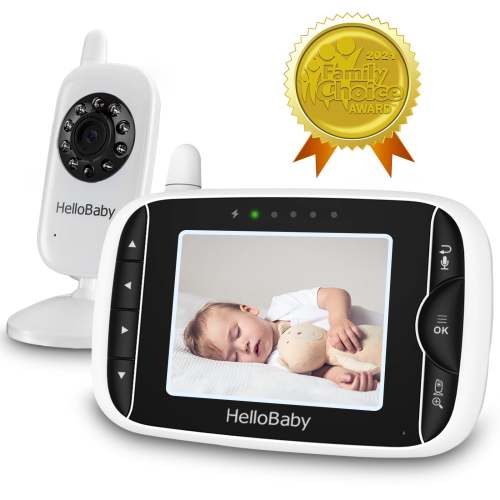 HelloBaby HB39 Video Baby Monitor,3.2” LCD Display, 2.4GHz Wireless, T